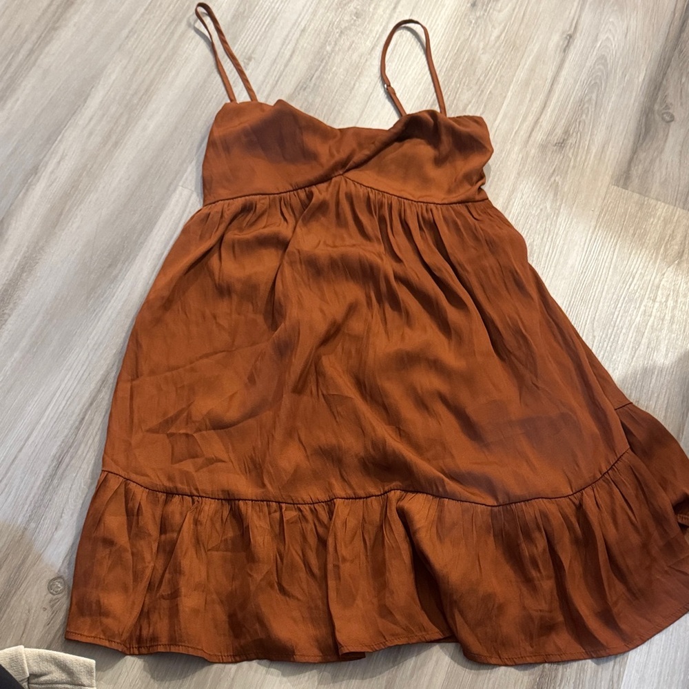 American Threads Rust Mini Dress